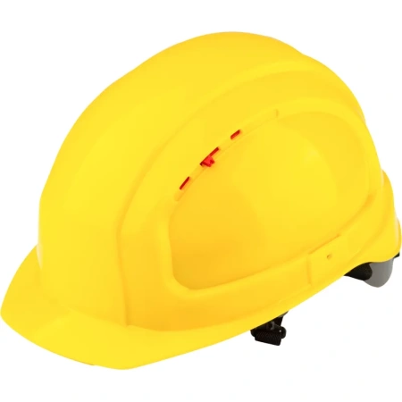 Каска защитная TOPFORT Универсал 304 желтая с храповым механизмом