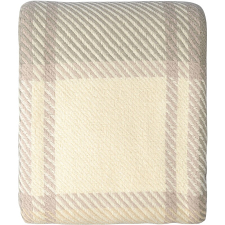 Покрывало Tkano Essential Warm traditions хлопок 180х250 см  бежевое/серое