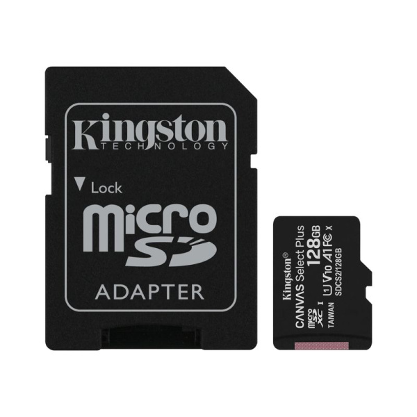 Карта памяти 128 Гб microSDXC Kingston Canvas Select Plus UHS-I  (SDCS2/128GB)