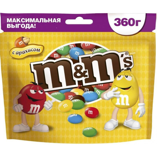Драже M&M's с арахисом 360 г