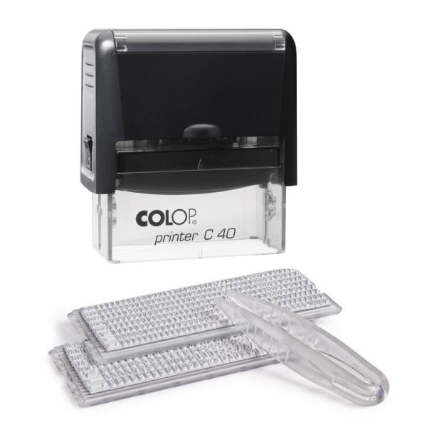 Штамп самонаборный Colop Printer С40-Set-F пластиковый 6/4 строки 23х59  мм