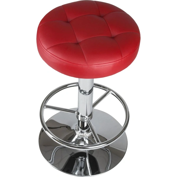 Табурет барный Dobrin Bruno бордовый/хромированный (искусственная  кожа/металл)