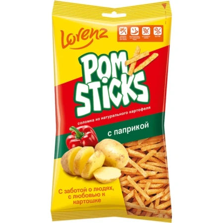 Чипсы Lorenz Pomsticks с паприкой 100 г