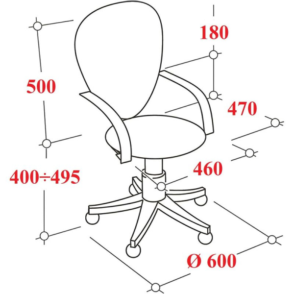 Кресло офисное Easy Chair 304LT N синее/черное (сетка/ткань, пластик)