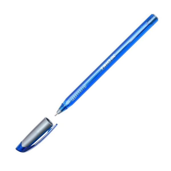 Ручка шариковая неавтоматическая масляная Unimax Trio DC tinted синяя (толщина линии 0.5 мм)