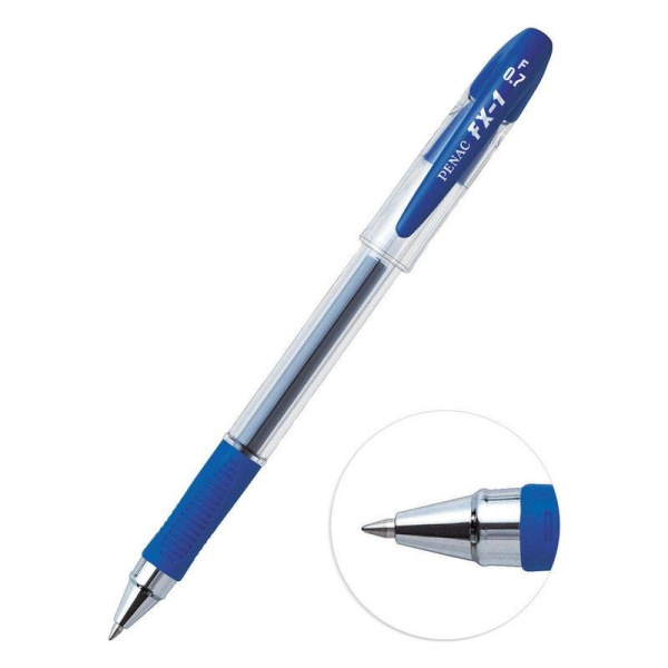 Ручка гелевая неавтоматическая Penac FX-1 синяя (толщина линии 0.35 мм)