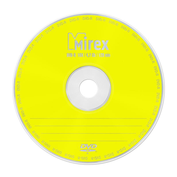 Диск DVD-R Mirex 4,7 GB 16x (25 штук в упаковке)