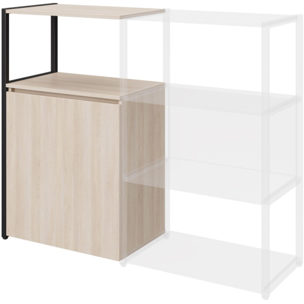 Полустеллаж для документов Easy to lead K-Loft 241H023 дуб  скандинавский/чёрный 645х400х1068 мм