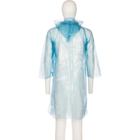 Плащ-дождевик полиэтиленовый на липучках с капюшоном (размер XL)