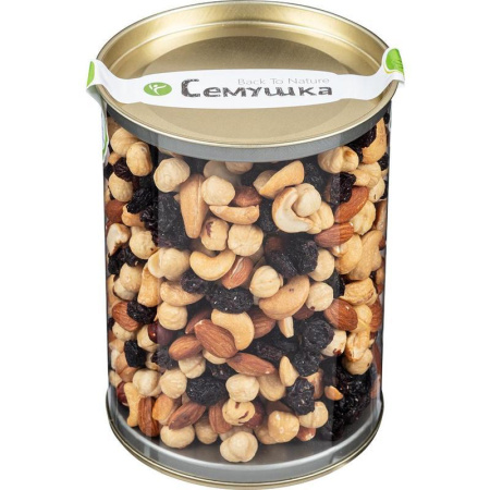 Cмесь Семушка жареных орехов и изюма 1 кг