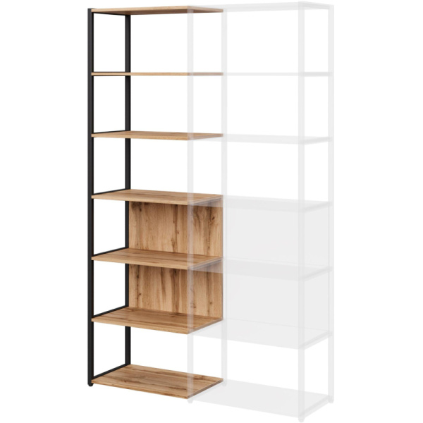 Полустеллаж для документов Easy to lead K-Loft 241H025 дуб  натуральный/чёрный 645х400х2105 мм