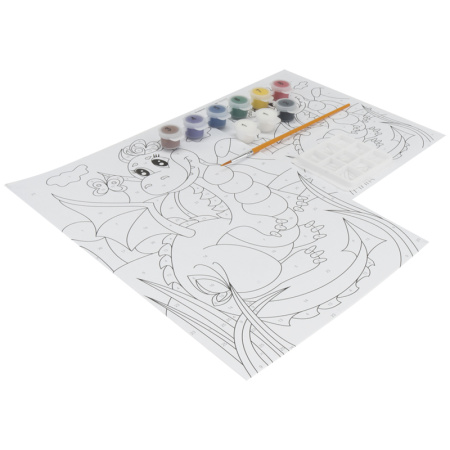 Картина по номерам Озорной дракончик для малышей