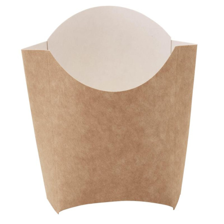 Упаковка для картофеля фри Непластик M 100х50х110 мм крафт (400 штук в  упаковке)