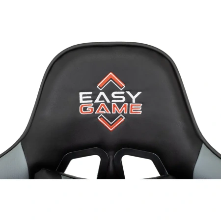 Кресло игровое Easy Game EG-907 чёрное/серое (экокожа, пластик)