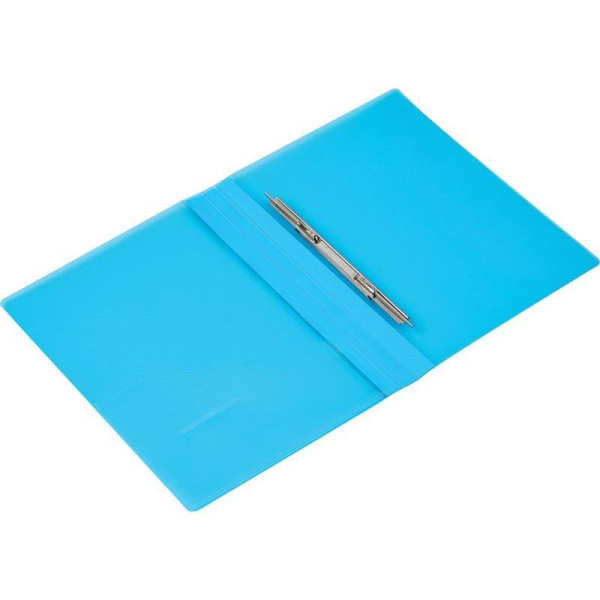 Папка-скоросшиватель с пружинным механизмом Attache Diagonal пластиковая А4 синяя (0.6 мм, до 150 листов)