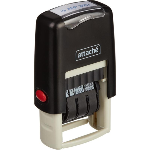 Датер автоматический пластиковый Attache 7810 (шрифт 3 мм, месяц  обозначается буквами, оттиск 3x20 мм)