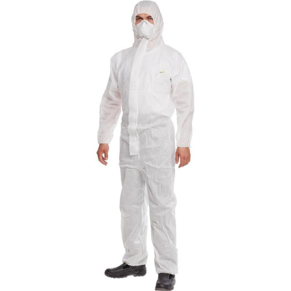 Комбинезон одноразовый с капюшоном белый Delta Plus DT215 52-54 (XL) (DT215XG)