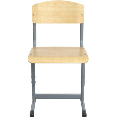 Стул ученический Универсал натуральный/серый регулируемый рост 5-7