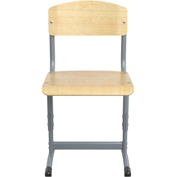 Стул ученический Универсал натуральный/серый регулируемый рост 5-7