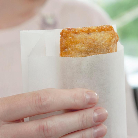 Крафт пакет бумажный белый 22x9x4 см (2500 штук в упаковке)