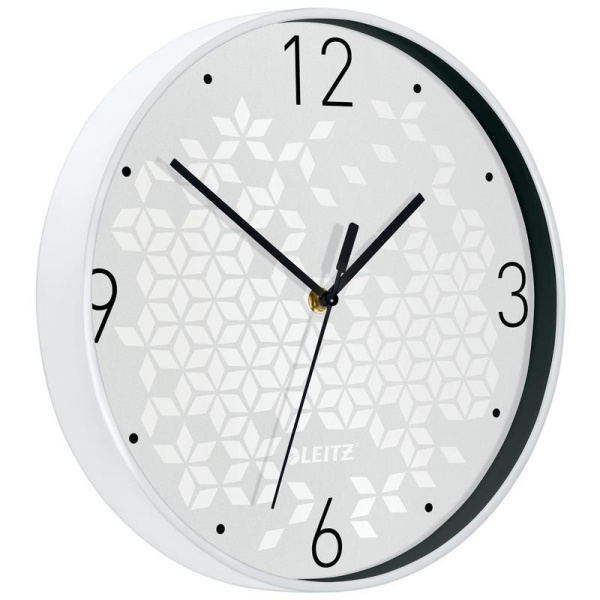 Часы настенные Leitz Wow белые (29x4.3x29.8 см)