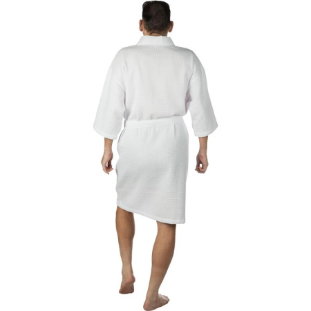 Халат вафельный Luscan размер 58-60 (XXXL) белый