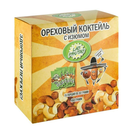 Смесь орехов и сухофруктов Las Frutas 15 пачек по 30 г