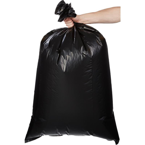 Мешки для мусора ПВД 120л 70х110см 50мкм черные 10шт/рул