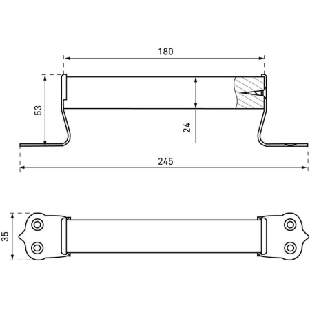 Ручка-скоба Киров Секрет РСД-180 дерево светлое