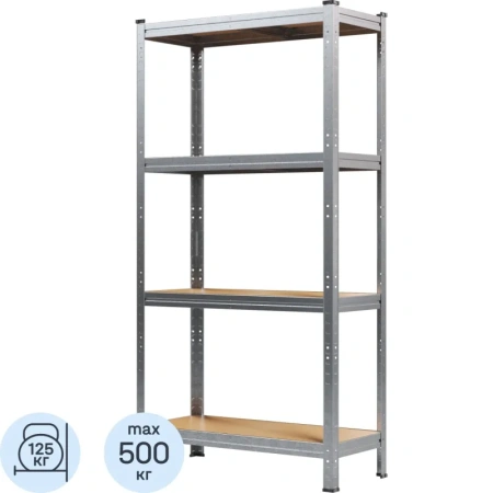 Стеллаж металлический Металл-Завод 4 полки 800x350x1550 мм