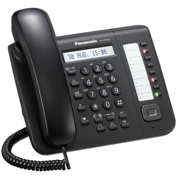 Телефон системный Panasonic KX-DT521RU-B, черный