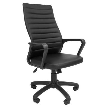 Кресло для руководителя РК 165 черное (экокожа, пластик)