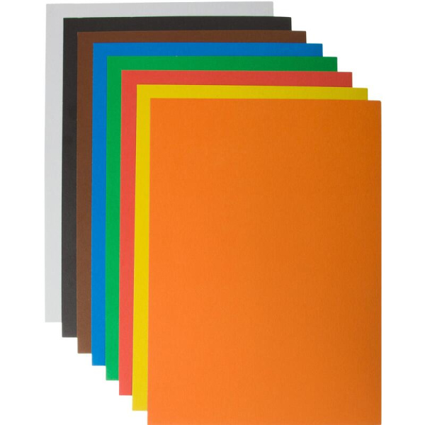 Набор цветного картона Лилия Холдинг Жар-Птица А4 16 листов (А4, 16  листов, 16 цветов, немелованый, флюоресцентный)