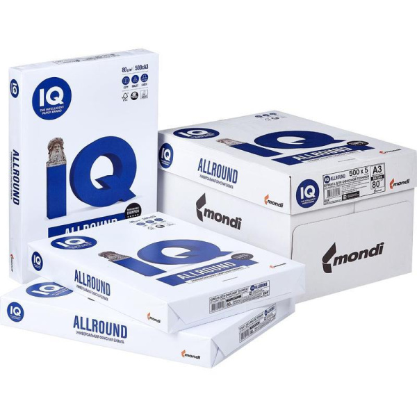 Бумага для офисной техники IQ Allround (А3, марка B, 80 г/кв.м, 500 листов)