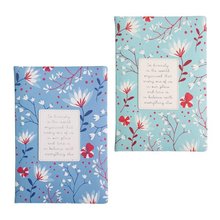 Ежедневник недатированный InFolio Romantic искусственная кожа A5 160 листов синий (140x200 мм)