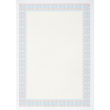 Сертификат-бумага Decadry DC-OSD4053 (A4, 115 г, 25 листов, сине-оранжевая рамка)