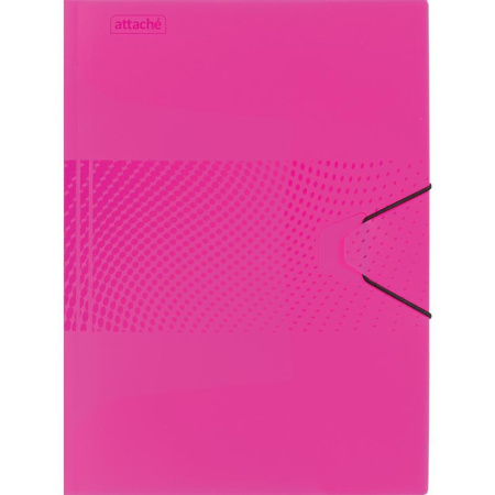 Папка на резинке Attache Digital А4+ пластиковая розовая (0.45 мм, до 200 листов)
