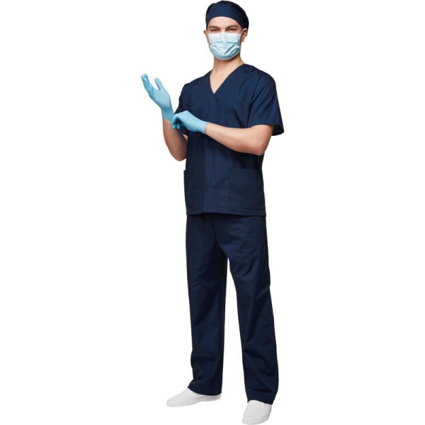 Костюм хирурга универсальный м05-КБР темно-синий (размер 44-46, рост   182-188)