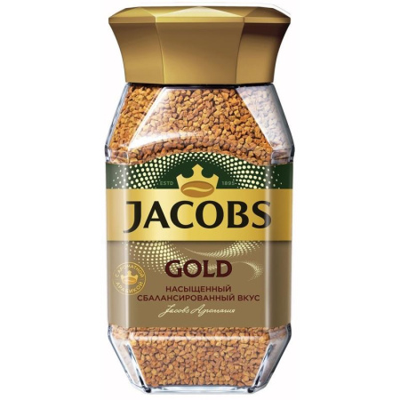 Кофе Jacobs Gold натуральный растворимый сублимированный, 190г Кофе Jacobs Gold натуральный растворимый сублимированный, 190г
