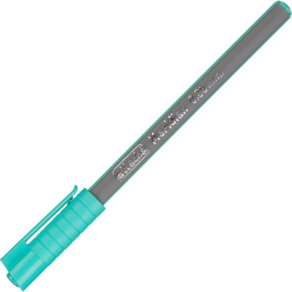 Ручка шариковая Attache Meridian синяя корпус soft touch (серо-бирюзовый  корпус, толщина линии 0.35 мм)