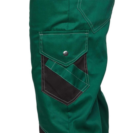 Костюм рабочий летний мужской л21-КБР с СОП зеленый/черный (размер 48-50, рост 170-176)