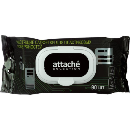 Салфетки влажные Attache Selection для поверхностей (90 штук в упаковке)