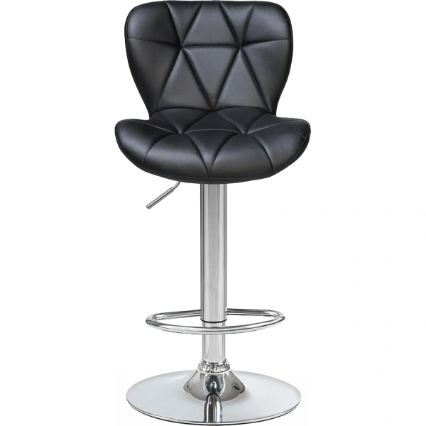 Стул барный Dobrin Barny чёрный/хромированный (искусственная  кожа/металл)