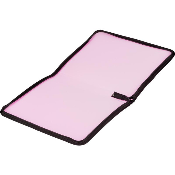 Папка-конверт на молнии Attache Neon A4 розовая 700 мкм