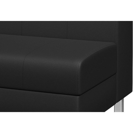 Модуль прямой Flagman двухместный черный (экокожа)