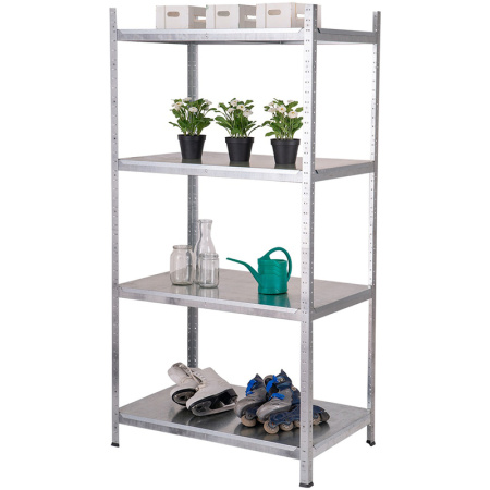 Стеллаж металлический HIT оцинкованный (4 полки, 912х500х1824 мм)