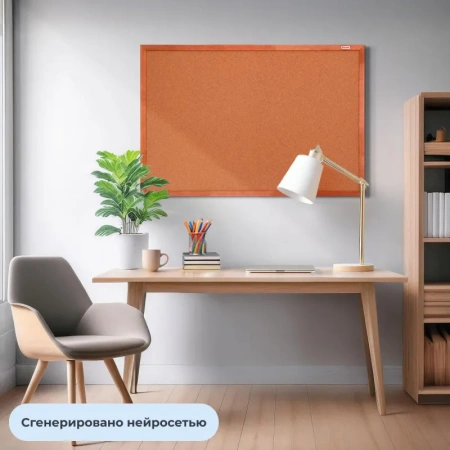 Доска пробковая 90х120 см Комус Premium