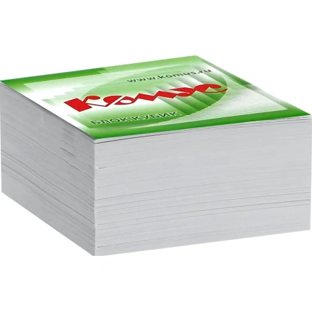 Блок для записей Комус 90x90x50 мм белый (плотность 100 г/кв.м)