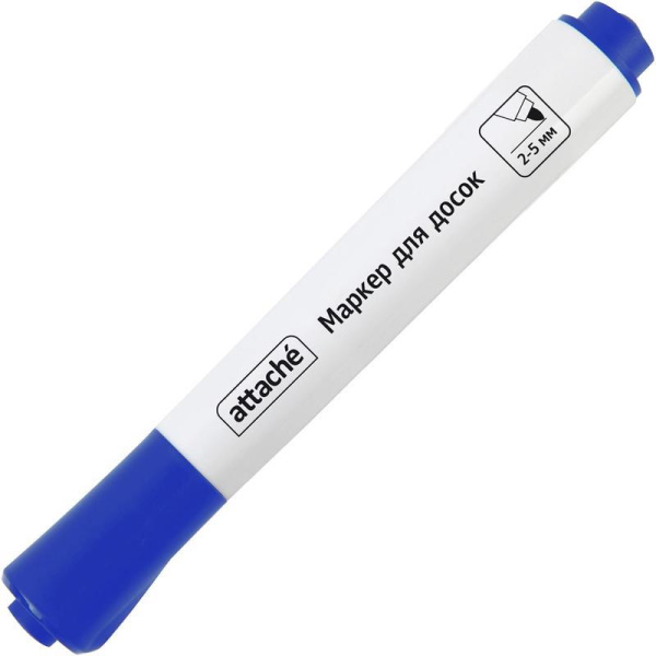 Маркер для досок Attache мокрого стирания синий (толщина линии 2-5 мм)