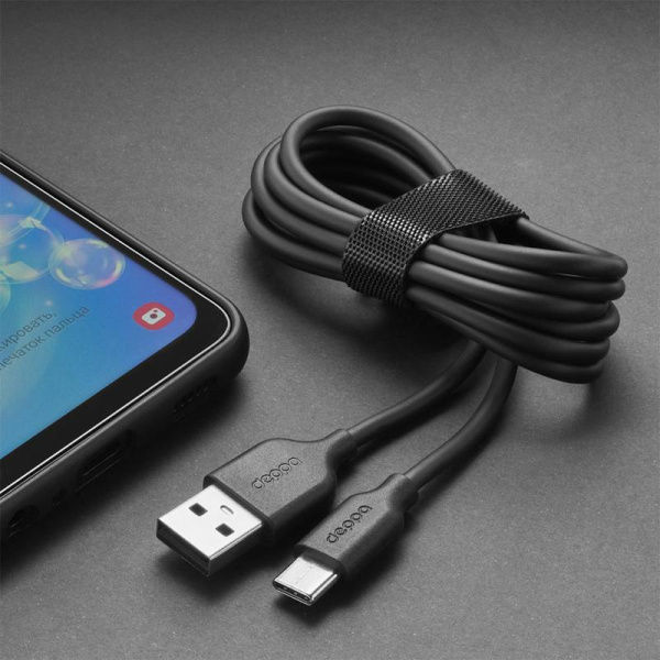 Кабель Deppa USB A  - USB Type-C 2 метра (72313)